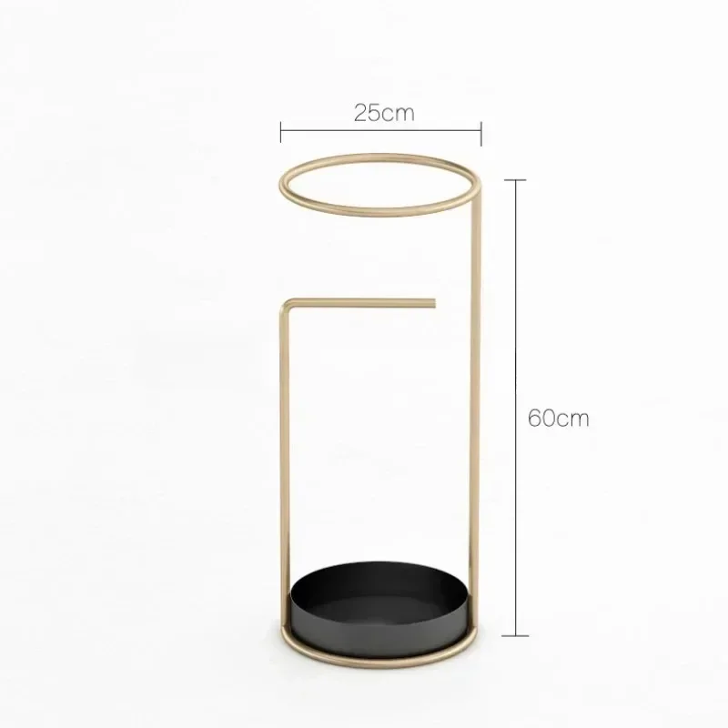 Nordic Fashion Light Luxury Gold Umbrella Rack Simple Creative Hotel Lobby Storage