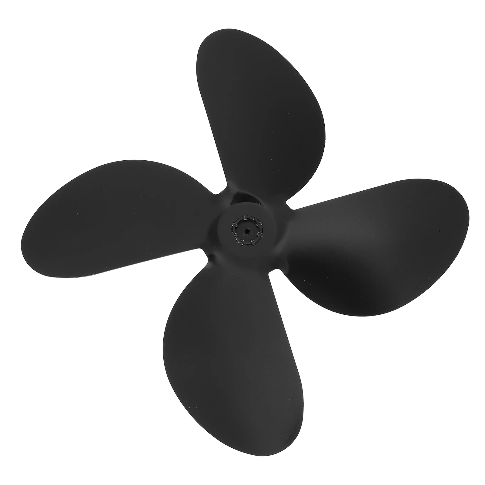 

1 set Aluminum Alloy Fan Blades Black Heat Powered Fireplace Accessories Silent Stove Replacement Parts Warm