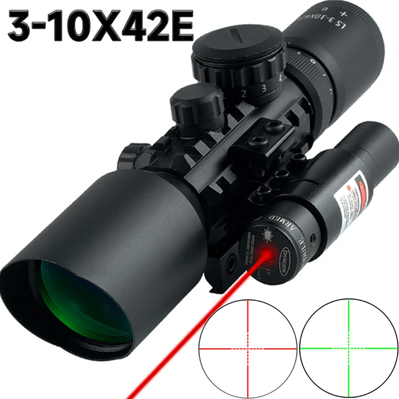 3-10x42 Hunting Optical Scope M9 Tactical Optics Riflescope Range Finder Reticle Hunting Sniper Deer Rifle Scopes Fit 11/20mm