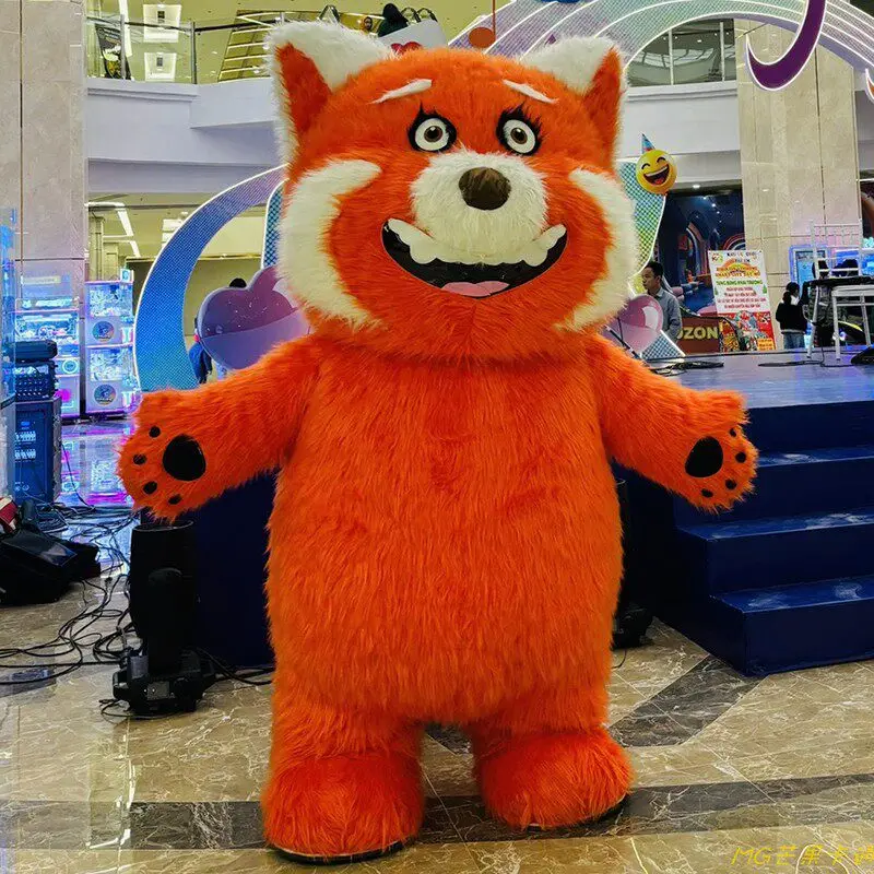 Disney - Inflable de Mei Lee de la Película 'Turning Red' ‌ Disfraz de Mascota Panda Naranja ‌ Disfraces Inflables para Adultos, Halloween, Navidad, Sin Batería