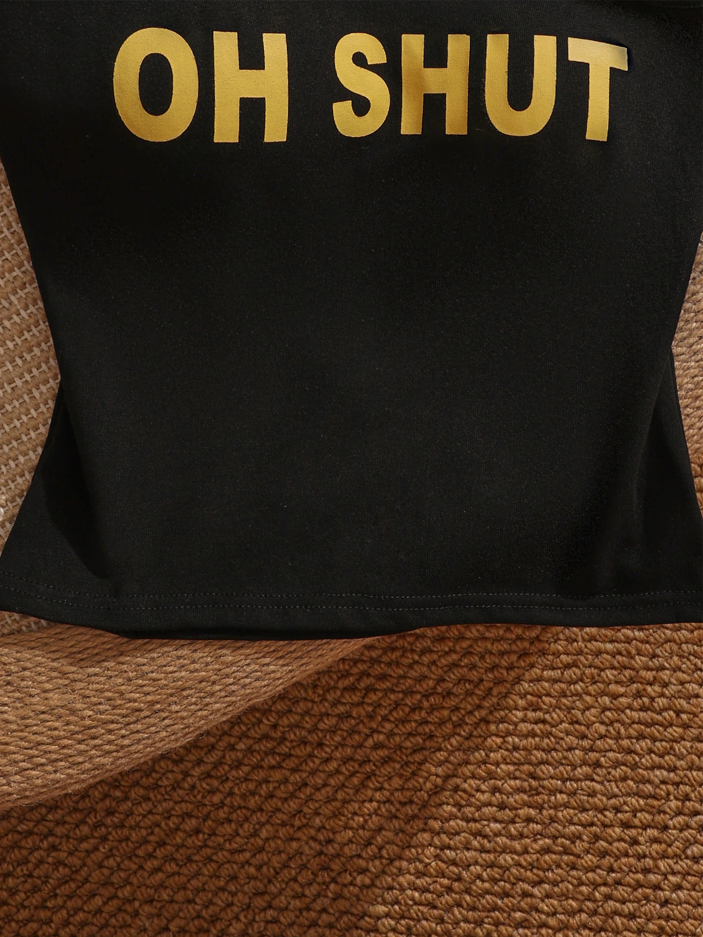 Top Canotta Sexy Retrò con Stampa Lettering Stile Americano, Aderente con Scollo Rotondo, Abbigliamento Casual da Donna