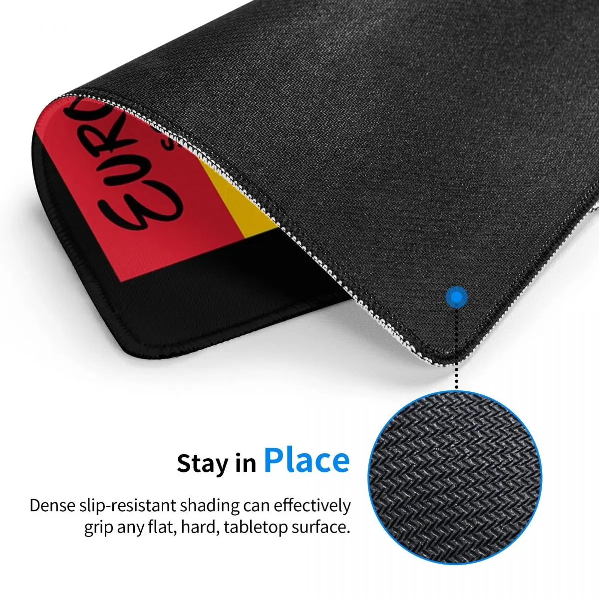 Eurovision Song Contest SPAIN. Flag Of Spain With Heart Multi-size Mouse PadComputer Keyboard Mouse MatGaming PC Laptop Desk Mat
