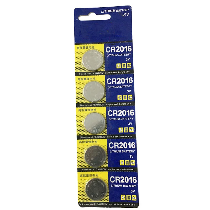 5PCS/LOT CR2016 2016 3V Button Cell lithium battery Apply to remote control/electronic meter, etc.