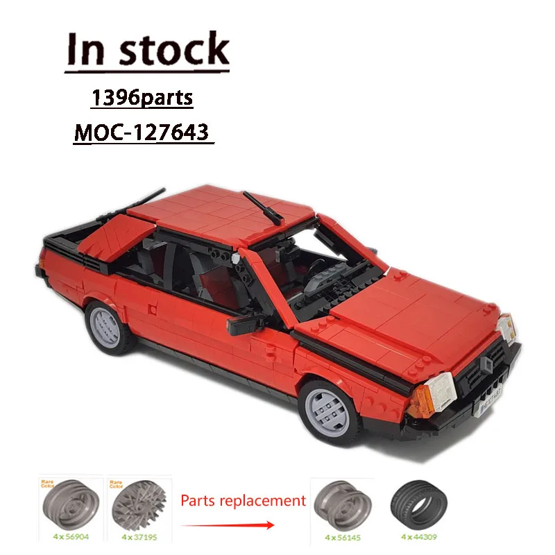 

MOC-127643 Red New Classic Supercar Racing Building Block Model 1396 Parts MOC Creative Boy Birthday Building Blocks Toy Gift