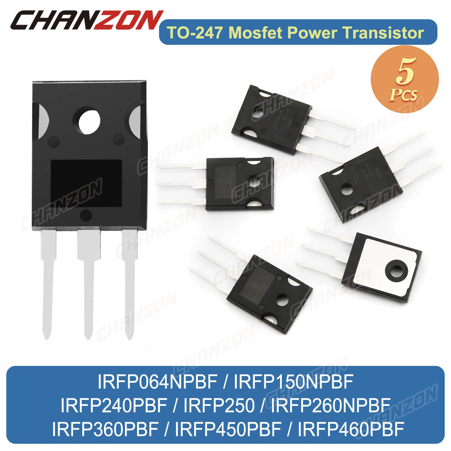 Original TO-247 Transistor Mosfet de alta potência, Irfp260 Irfp460 Irfp250 Irfp240 Irfp450 Irfp064 Irfp360 Irfp150 BJT eletrônico, 5pcs