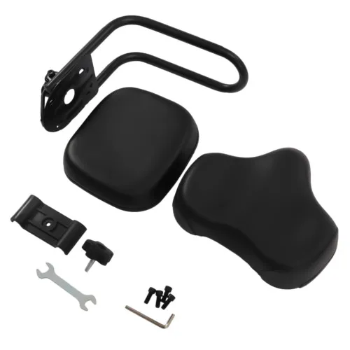 Selim de bicicleta ergonômico com design curvo e fricção de perna frontal estreita simplificada com encosto flexível e ajustável em altura
