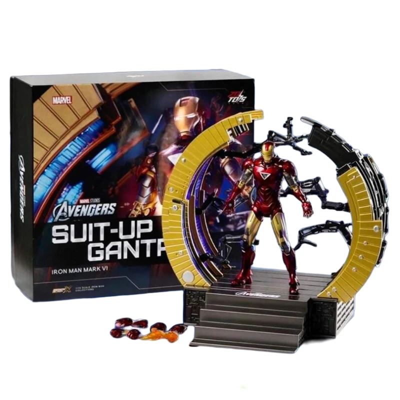 

In Stock 100% Original 1/10 ZD Iron Man MK6 With Suit-up Gantry Tony Stark Action Figure Collector Toys Models
