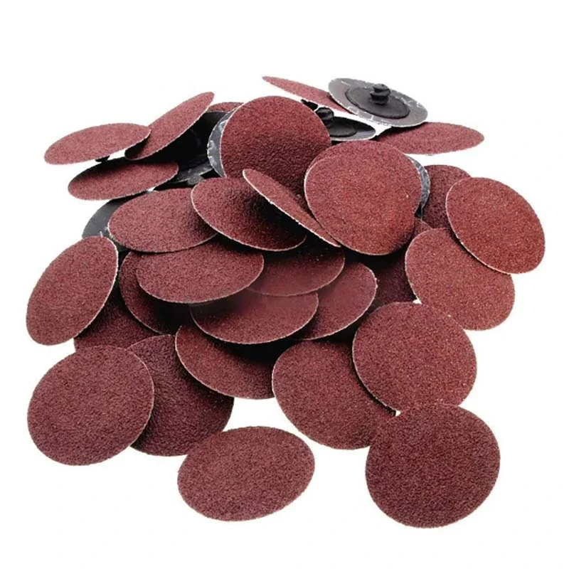 50pcs 2inch Grit Roll Lock Quick Change Sanding Discs Surface Conditioning Sanding Disc Pad P24/36/40/60/80/100/120/180/240/320