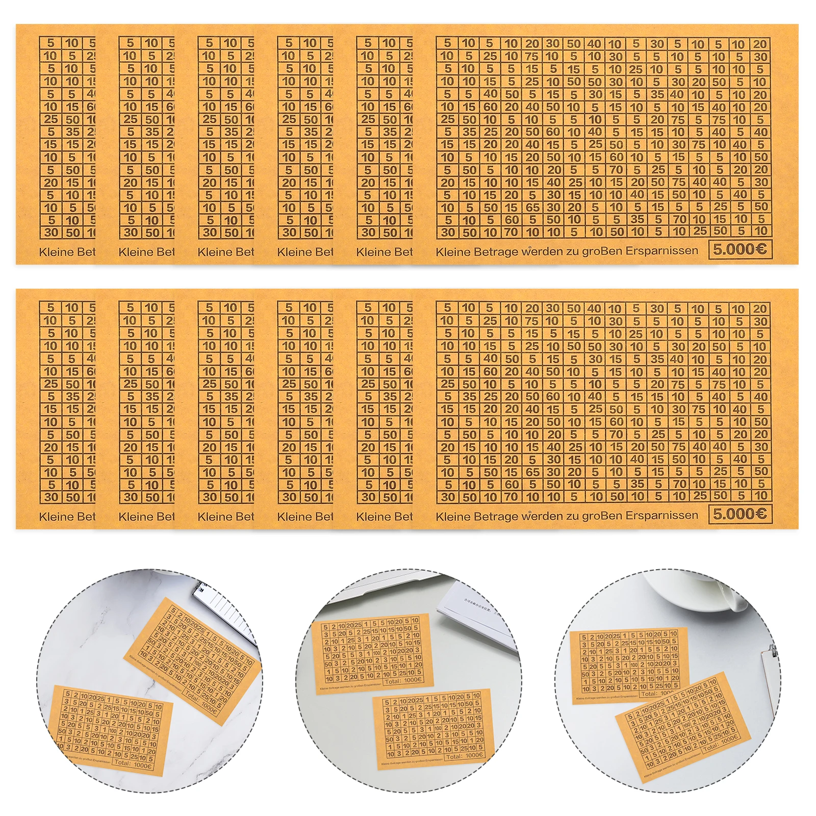 

20 Sheets Piggy Bank Stickers Saving Target Decals Adhesive Budgeting Number Numbers Goal for Savings Jar Wooden Box Money