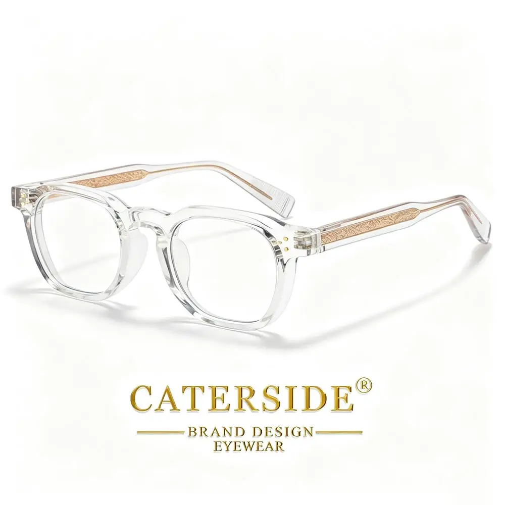 CATERSIDE Modische Herren-Quadratbrille mit Blaulichtfilter Federscharnier-Brillengestell Damen-Computer-Lesebrille Schutzbrille – Detail 16
