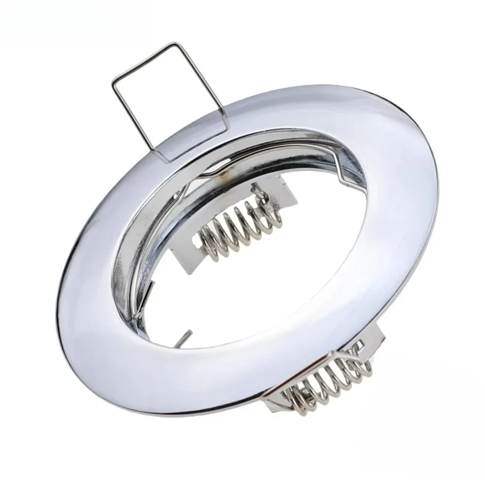 JOYINLED Round Zinc Alloy Recessed Spotlight Frame GU10 MR16 Downlight Trim 60mm Cutout Ceiling Light Housing Fixture