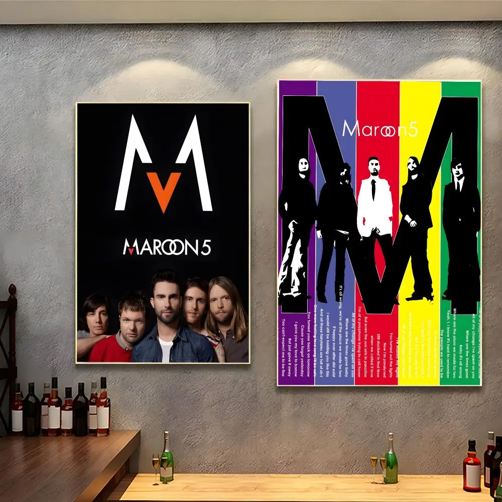 Pop rock band Maroon 5 Poster Peel And Stick Indoor Bedroom Wall Decor Aesthetic Gift