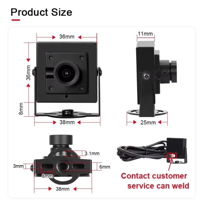 In stock 3200 AR0230 1080P 5mm 60ddeg MJPG/YUY2 CMOS USB2.0 Wide Angle Distortion-Free Lens HDR Backlighting Machine Vision Came