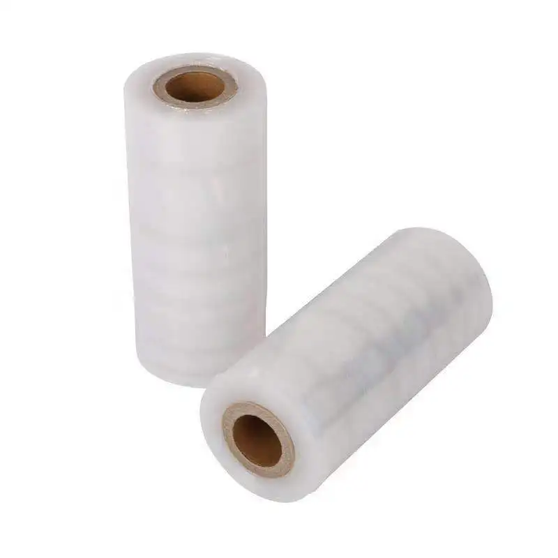 200m PE Clear Winding Stretch Thin Film Anti-damage Small Package Wrap Rolls Fixed Protect PE Leakproof Sticky Membrane Sheet