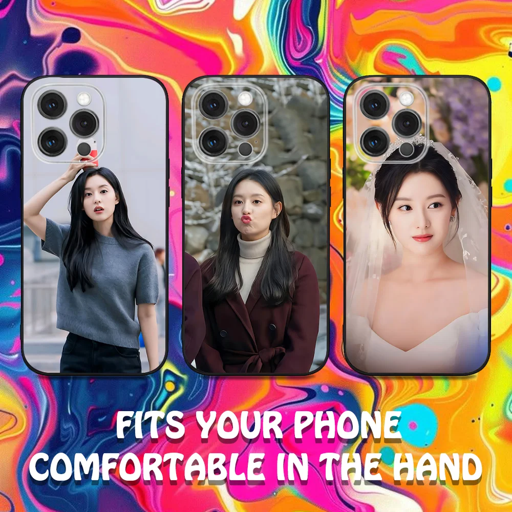 

Kim Ji Won Korea Phone Case For iPhone 16,15,14,13,12,11,Pro,Max,Plus,X,XS,SE,E,Mini,Soft Silicone Black Case