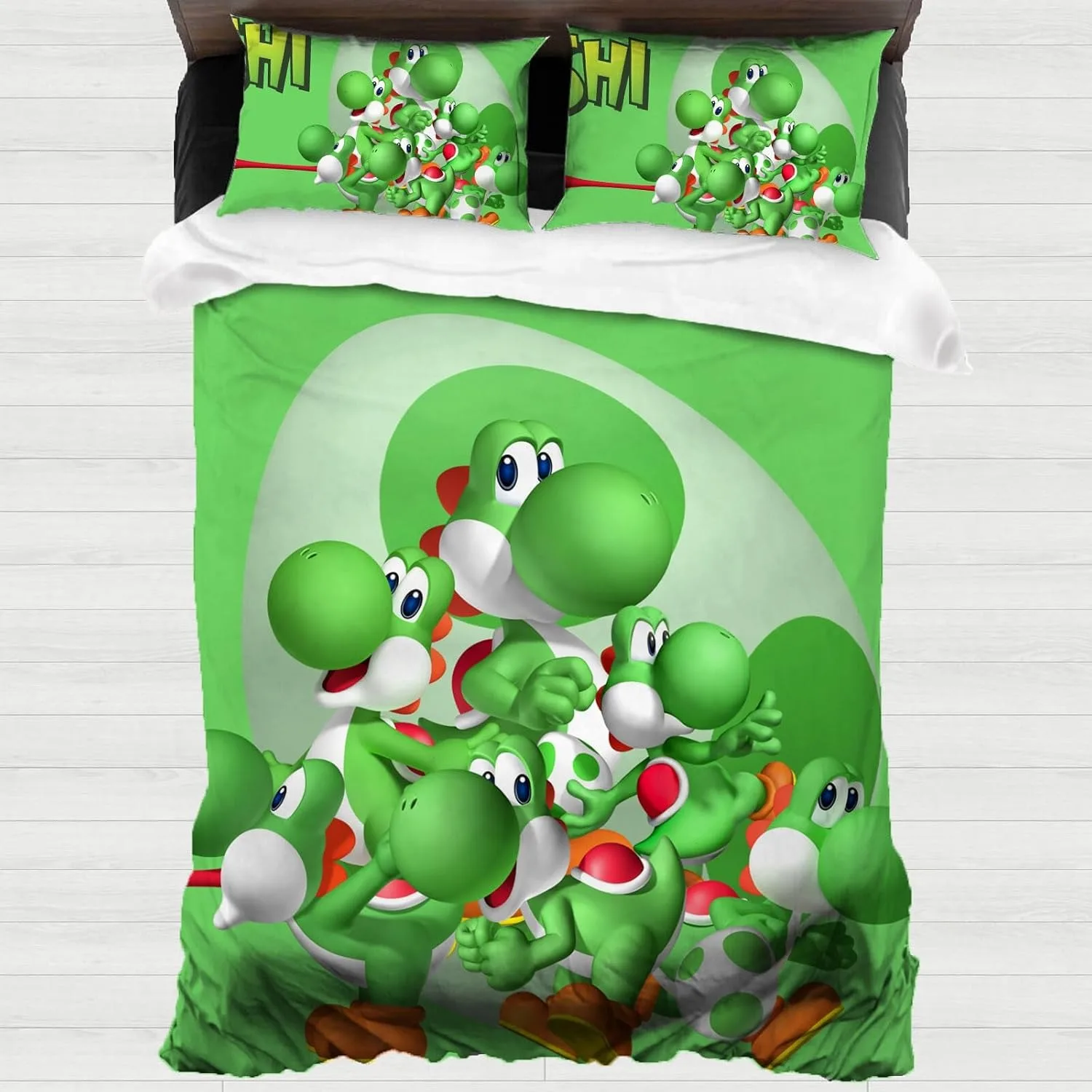 Game Yoshi’s Island Duvet Cover Pillowcase Bedding Set Adult Boy Girl Bedroom Decoration Children Single Double Large Size