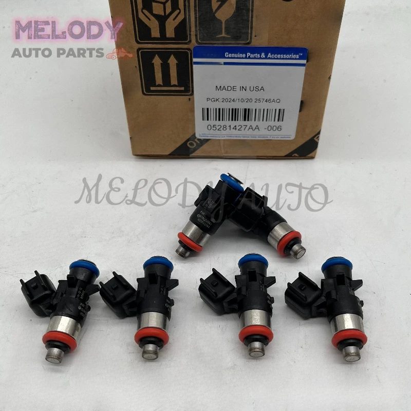

6PCS 05281427AA 0280158662 5281427AA Fuel Injectors For CHRYSLER PACIFICA DODGE DURANGO JEEP GRAND CHEROKEE RAM 1500