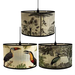 Retro Jungle Decoration Bamboo Art Light Shade Lamp Shade Light Cover Home Decor Chandelier Bar Coffee Shop E27 Lighting Fixture