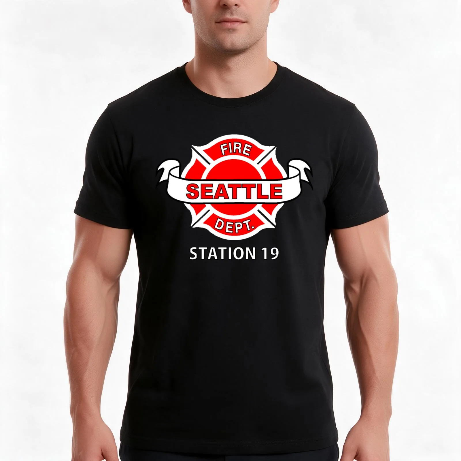 Station 19 Crew Shirt T-Shirt Summer Casual Cotton Tee Oversized Streetwear Tops Vintage Graphic Print Unisex Men Women