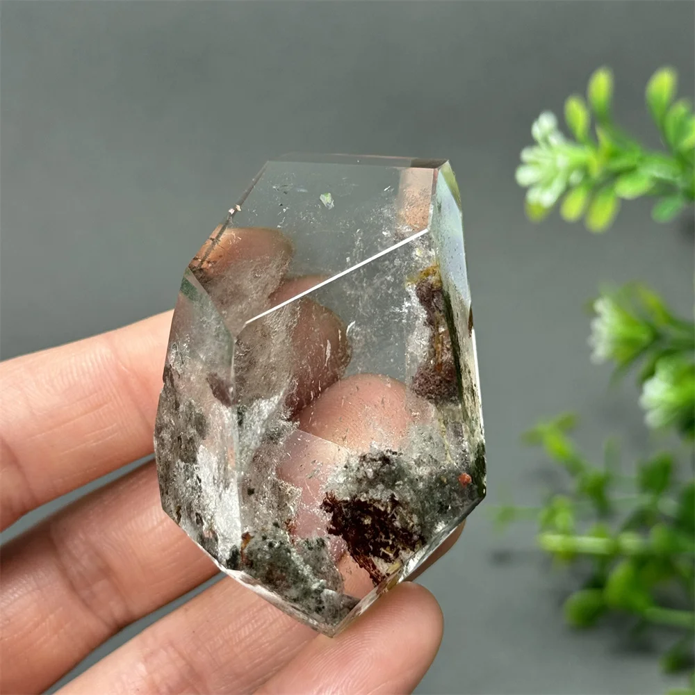 Natural Gem White Crystal Ghost Polyhedral Reiki Healing Energy Collection Home Feng Shui Decoration