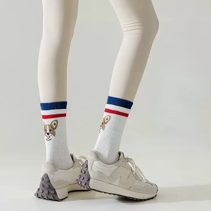 Chaussettes de sport mi-longues non ald à cinq orteils, chaussettes de yoga, chaussettes de Pilates, absorbant la transpiration, bas de fitness d'intérieur, bas de ballet en coton