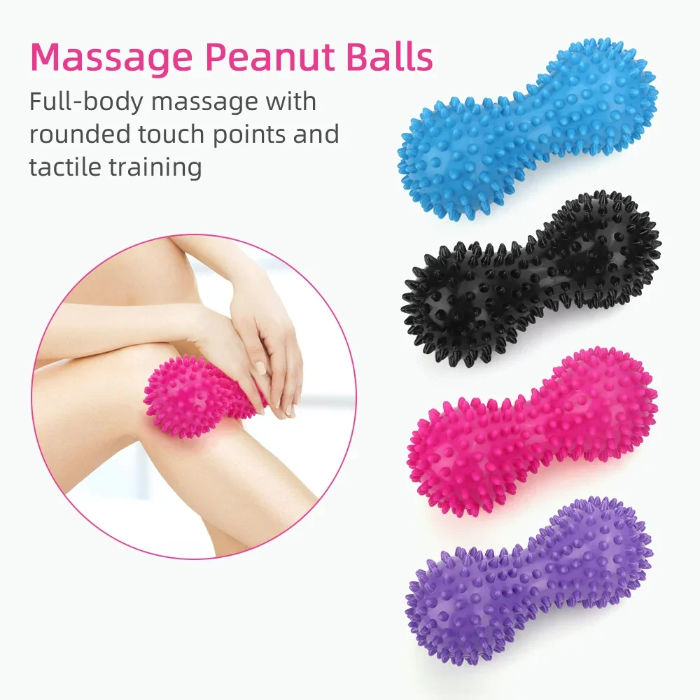 Foot massage roller Peanut double spike ball myofascial ball used for Foot Massage Muscle Relief Myofascial Release