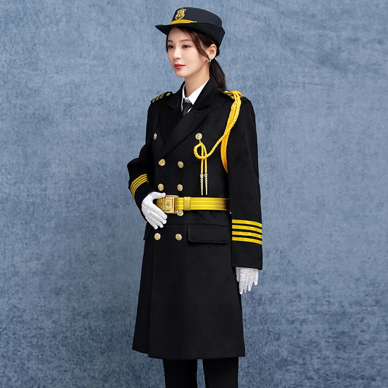 Hotel Work Clothes Long-Sleeved Security Coat Men's Welcome Reception Porter Doorman Uniform Suit Autumn and Winter Clothing