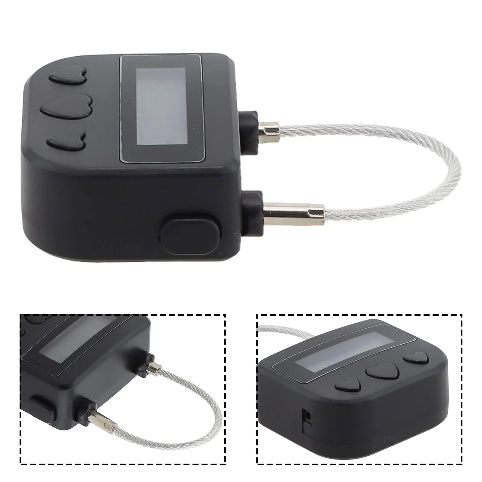 1set Multi Purpose Time Lock Waterproof USB Rechargeable Switch Padlock Parts Multifunctional To Prevent From Over Personal Care