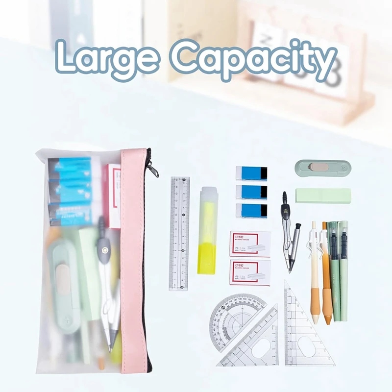 6 шт., прозрачный пенал для карандашей