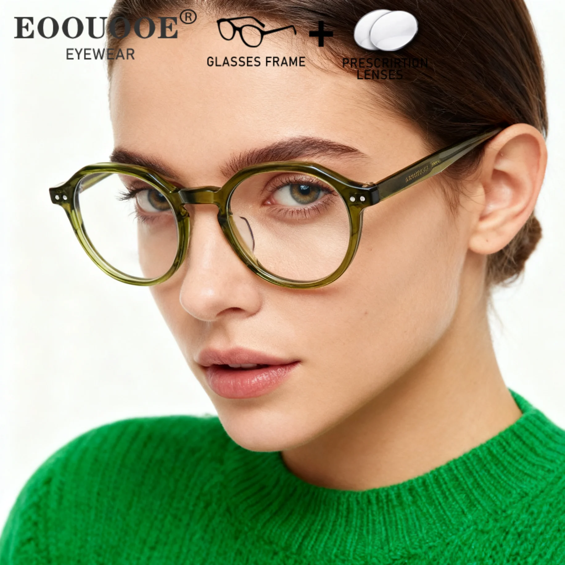 

New Autumn Winter Eyeglasses Women Men Acetate Optical Glasses Prescription Lenses Vision Correct Myopia Reading Eyewear