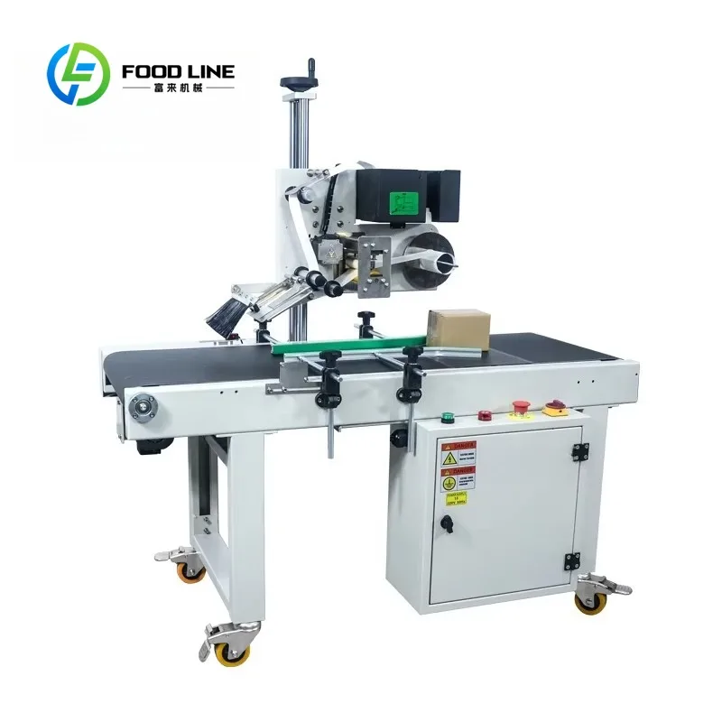 Customized Automatic Continuous Carton Express Box Flat Sticker Label Machine High-speed automatic labeling improve efficiency
