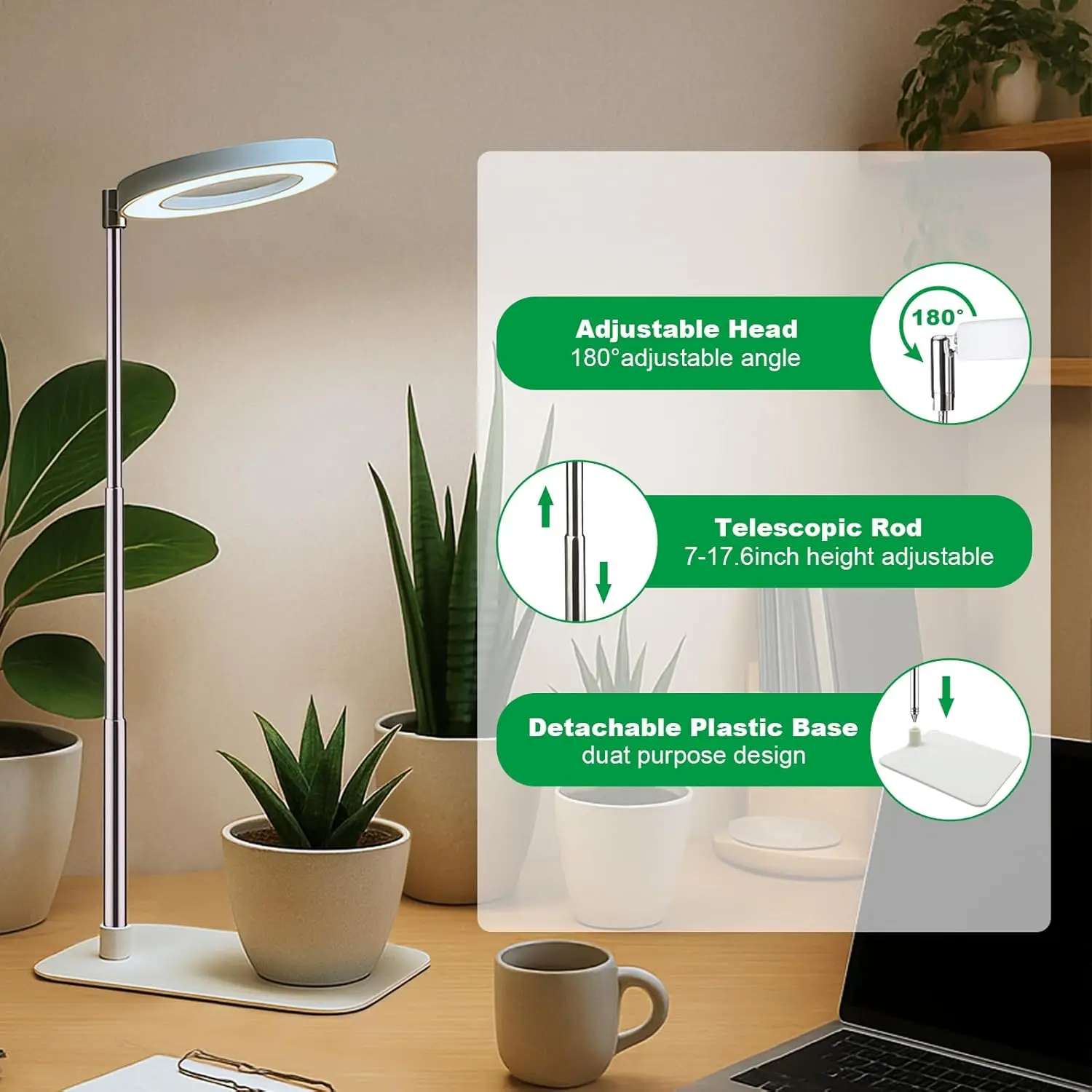 

Светодиодная лампа для выращивания растений в помещении, USB 5В, полный спектр, с таймером и регулировкой яркости, 4/8/12 часов работы