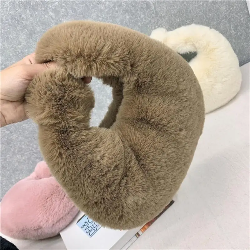 

Women Girls Soft Handbag Stylish Winter Knot Bag Dumpling Bags Stylish Handheld Underarm Pouches for Ladies Gift 20CA