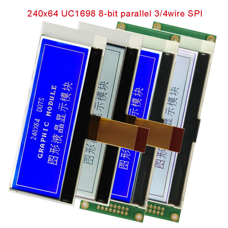 24064 COG SPI mały mały rozmiar moduł wyświetlacza Lcd UC1698 LG240644 LG240645 3.3V lub 5v