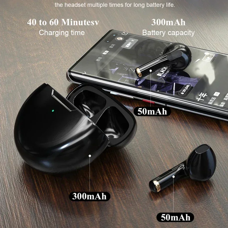 Écouteurs Sans Fil Bluetooth Pro6, Oreillettes Stéréo, dehors, Étanche, Casque, Microphone pour Xiaomi iPhone Smart Morning