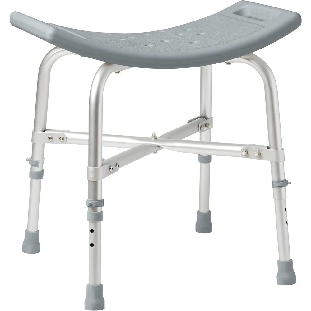 

Heavy Duty Shower Chair Bath Bench Without Back, Bariatric Bath Chair Supports Up to 550 Lbs