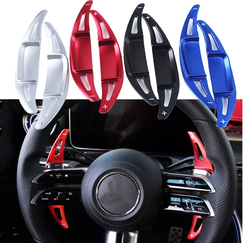 Shifter Paddle For 2021-2024 Mercedes Benz C E Class W206 W223 C180 C220d aluminum alloy Car Steering Wheel DSG Shift Extension