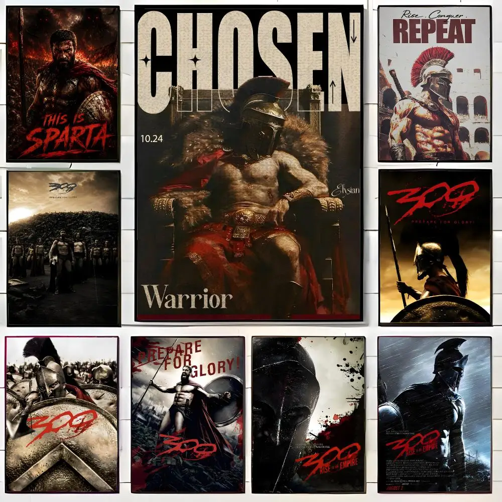 heavy band S-Spartan Warrior Poster Wall Art Print Decorative Mural Home Decor Gift Unframed