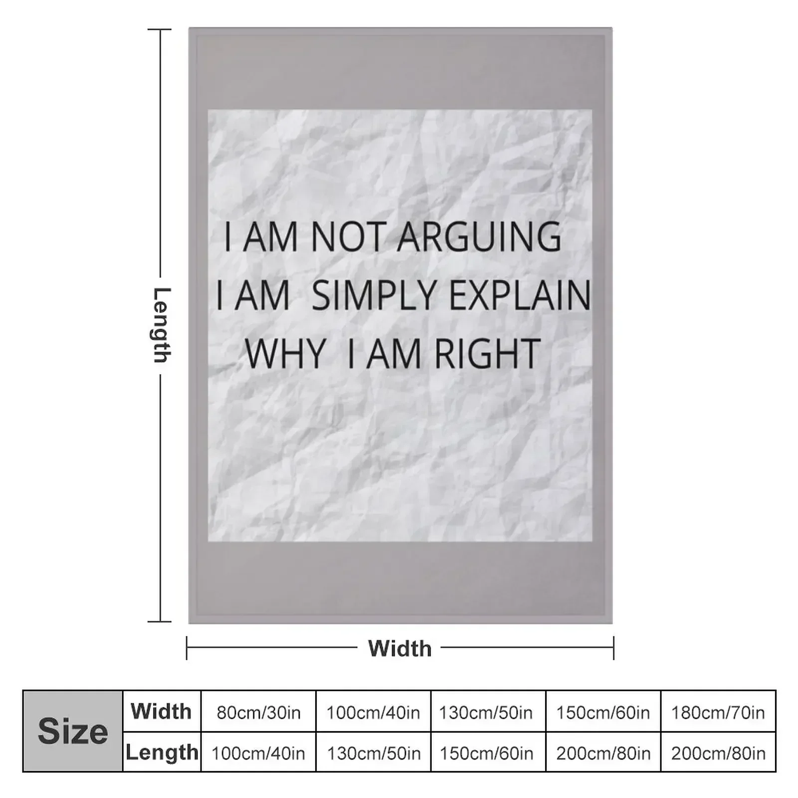 ARGUE , EXPLAIN & RIGHT Throw Blanket couch cozy soft plush fuzzy picnic outdoor blanket