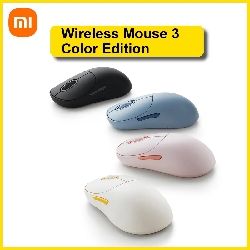 Xiaomi Wireless Mouse 3 Color Edition 2.4GHz + 2 Bluetooth Dual Mode Connections Boys and Girls Laptop Office Silent 1200DPI