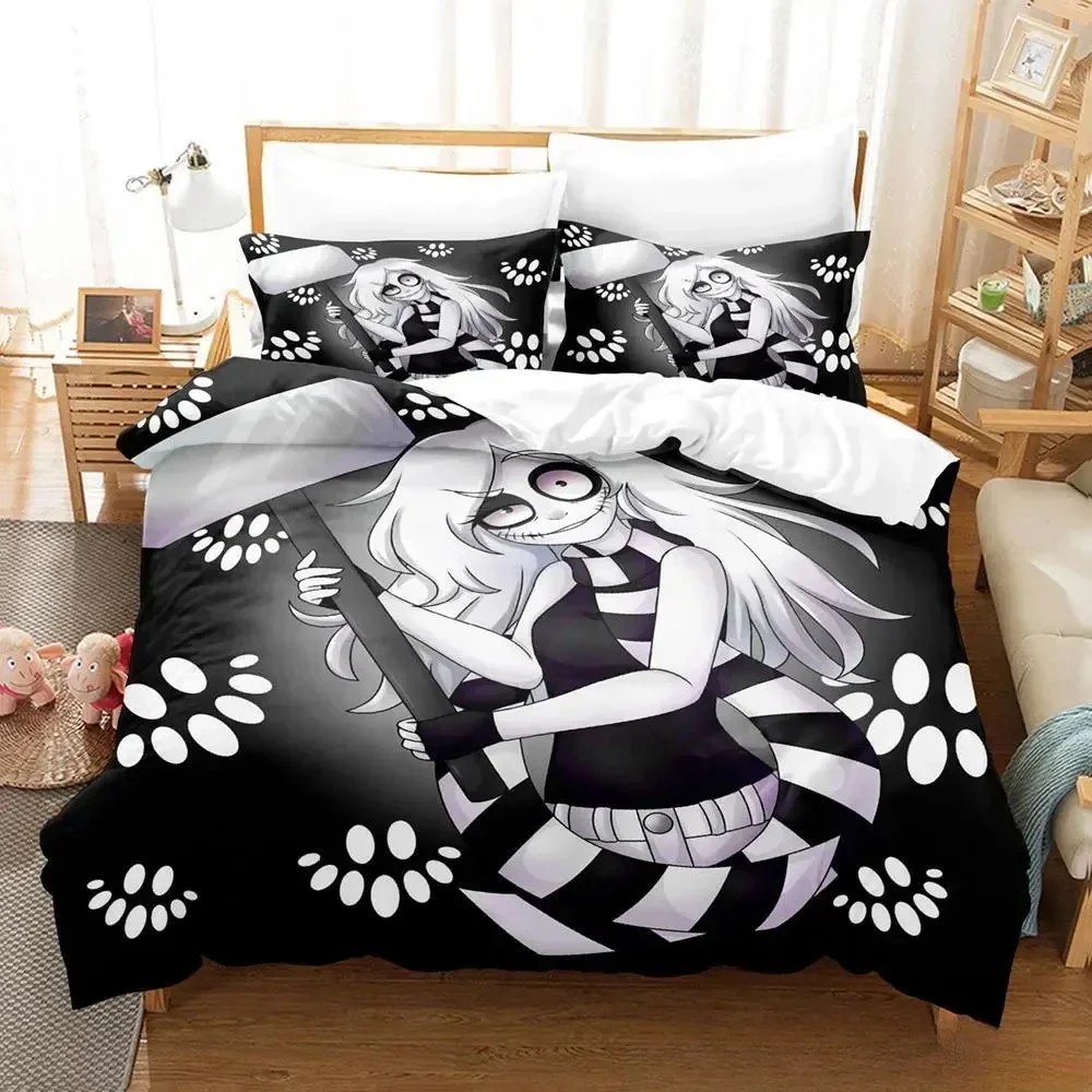 

Jeff and Jane Creepypasta Bedding Set Single Twin Full Queen King Size Bed Set Adult Kid Bedroom Duvet cover Sets 3D Print Anime