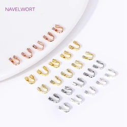14K/18K Gold Plated Wire Guardian Cord Protector,Brass U Shape Hook Clasp Connector DIY Jewelry Making Accessories Wholesale