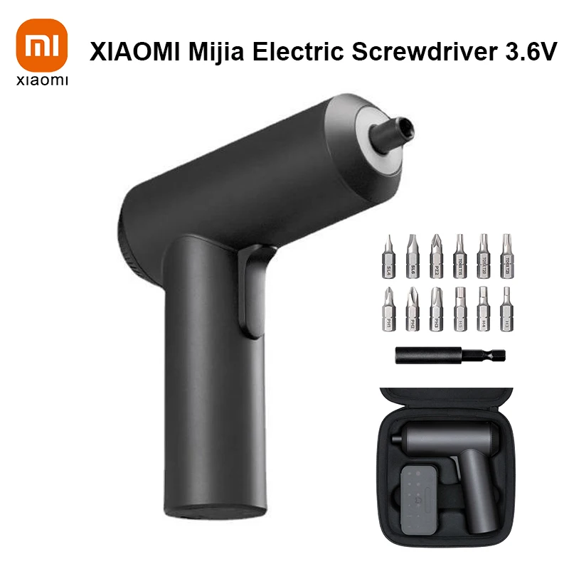 Cordless Xiaomi Mijia Electric Screwdriver 5N.M Torque Household Electric Screw Driving Tool With 12Pcs S2 Screw Bits LED Light