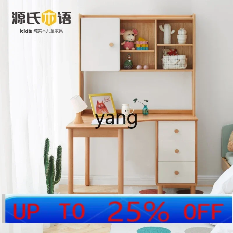 Lcx solid wood study table household writing table combination simple small apartment desk
