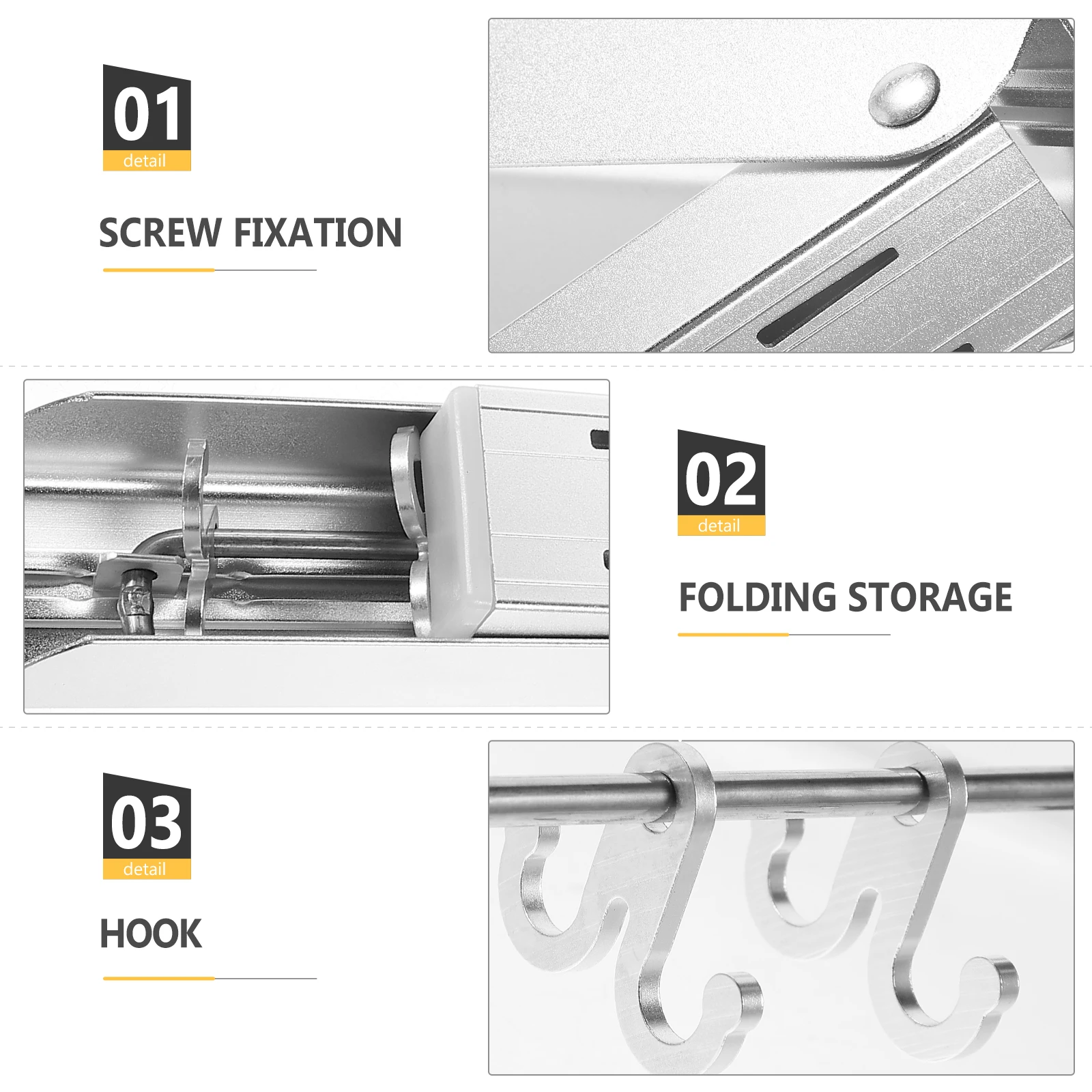

Wall Mounted Drying Rack Foldable Clothes Hanger Aviation Aluminum Home Laundry Washroom Strong Bearing Easy Clean Durability