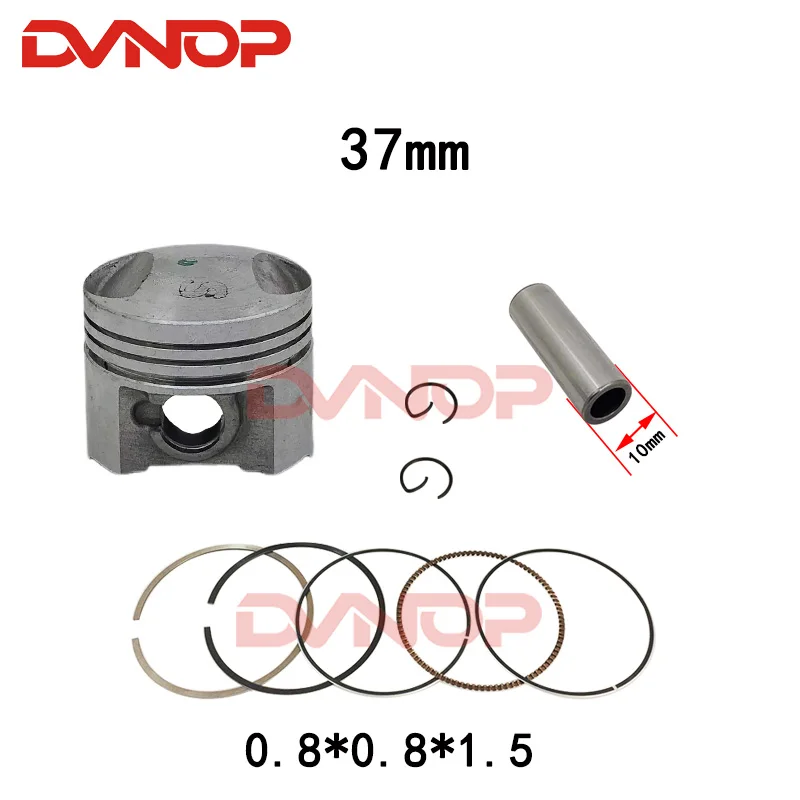 37mm Scooter piston and Ring for SYM MIO 50 Fiddle 2 Jet 4 Allo Cello 50cc AWA XS1P37QMA QJ50QT-18D12100-AMA-000 4-stroke  art