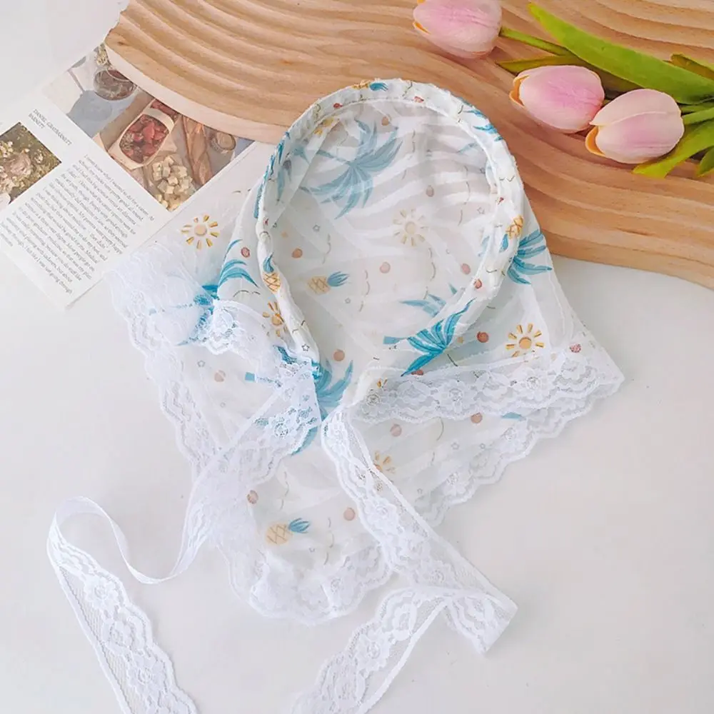 

Кружевной платок для ленивого человека, треугольный платок, обруч для волос, аксессуары для волос, пасторальный стиль, солнцезащитный платок, сетка