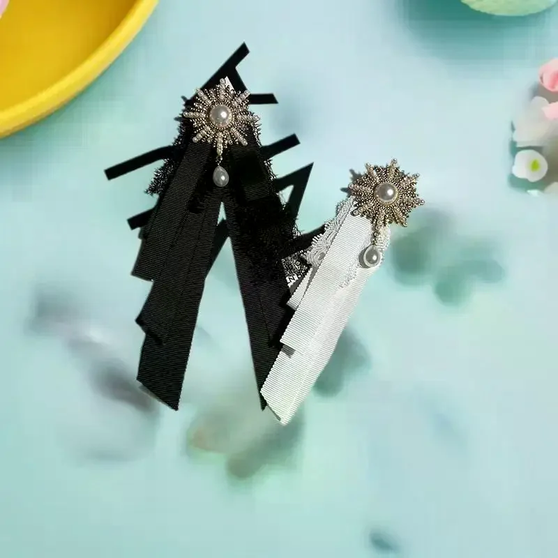 استثنائي مقلد اللؤلؤ وحجر الراين عباد الشمس القوس ربطة العنق الصدار، المرأة حزن بروش للقمصان والبدلات