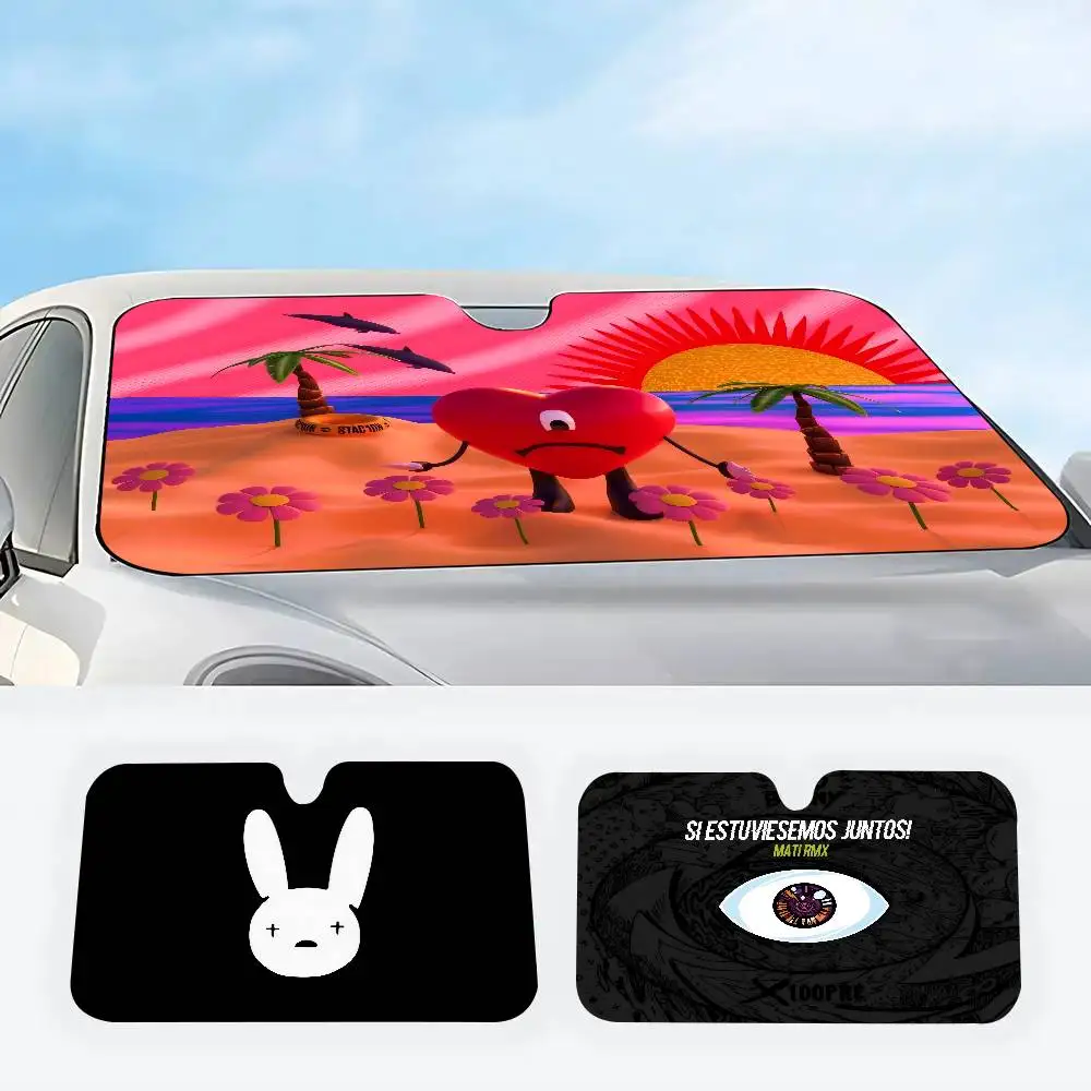 

Солнцезащитный козырек для лобового стекла автомобиля, защита от солнца, автомобильные чехлы, защита от солнца для авто, Singer Bad album Bunny