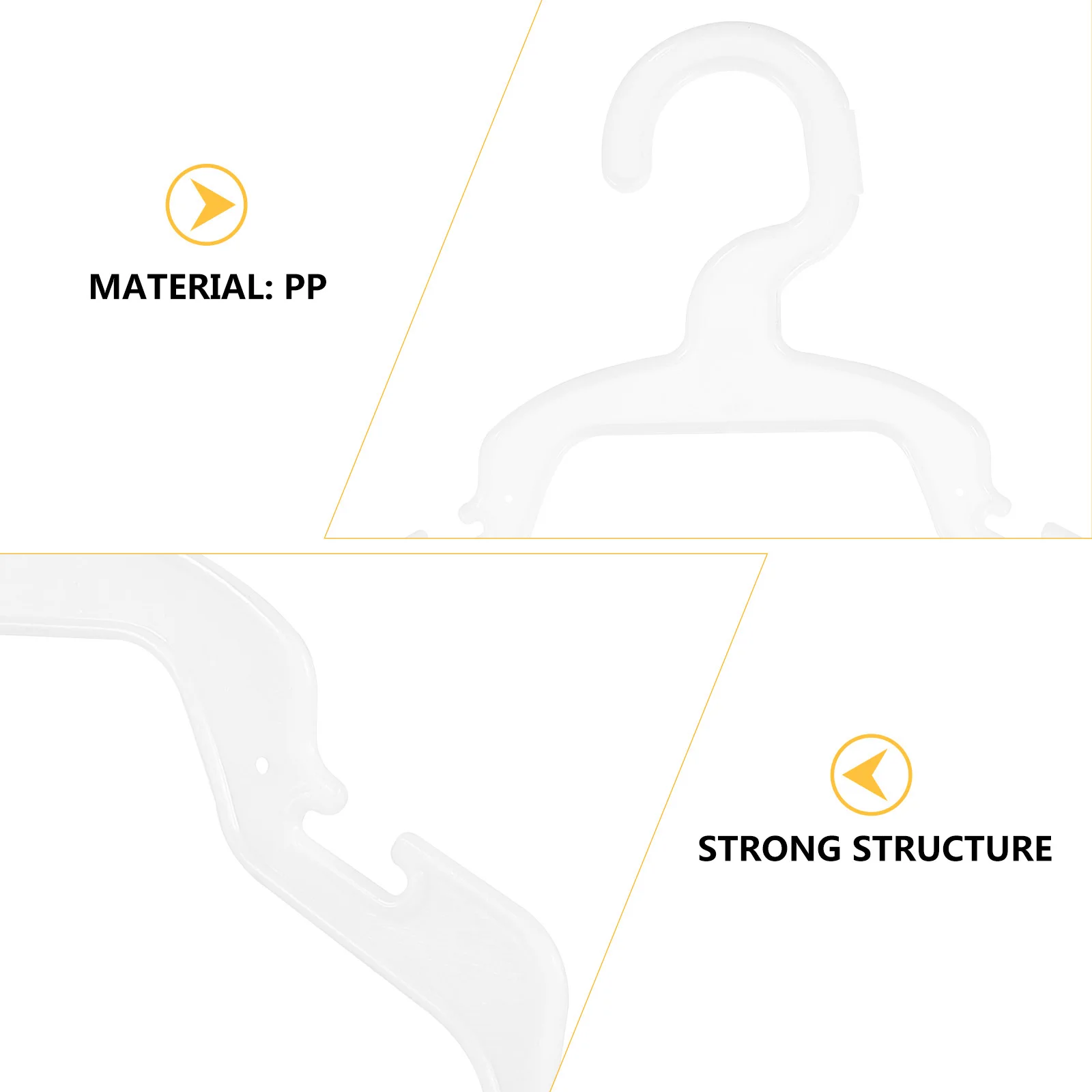 

10Pcs Dog Clothing Rack Heavy Duty Pet Clothes Hanger Fine Workmanship Space Saving Pet Apparel Hanger for Cat Dog Clothing